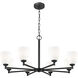 Oren 8 Light 42 inch Matte Black Chandelier Ceiling Light