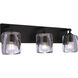 Andie 3 Light 24 inch Flat Black Vanity Light Wall Light