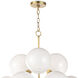 La Dame 13 Light 28 inch Natural Brass Chandelier Ceiling Light in Swirl Glass/Natural Brass