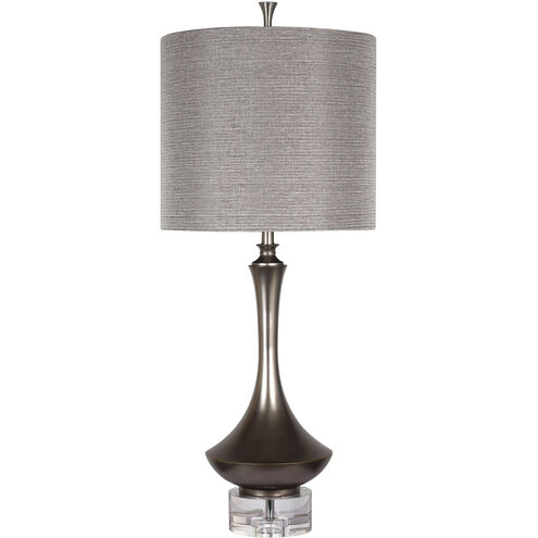 Arlington 41 inch 150.00 watt Pewter, Grey, Clear Table Lamp Portable Light