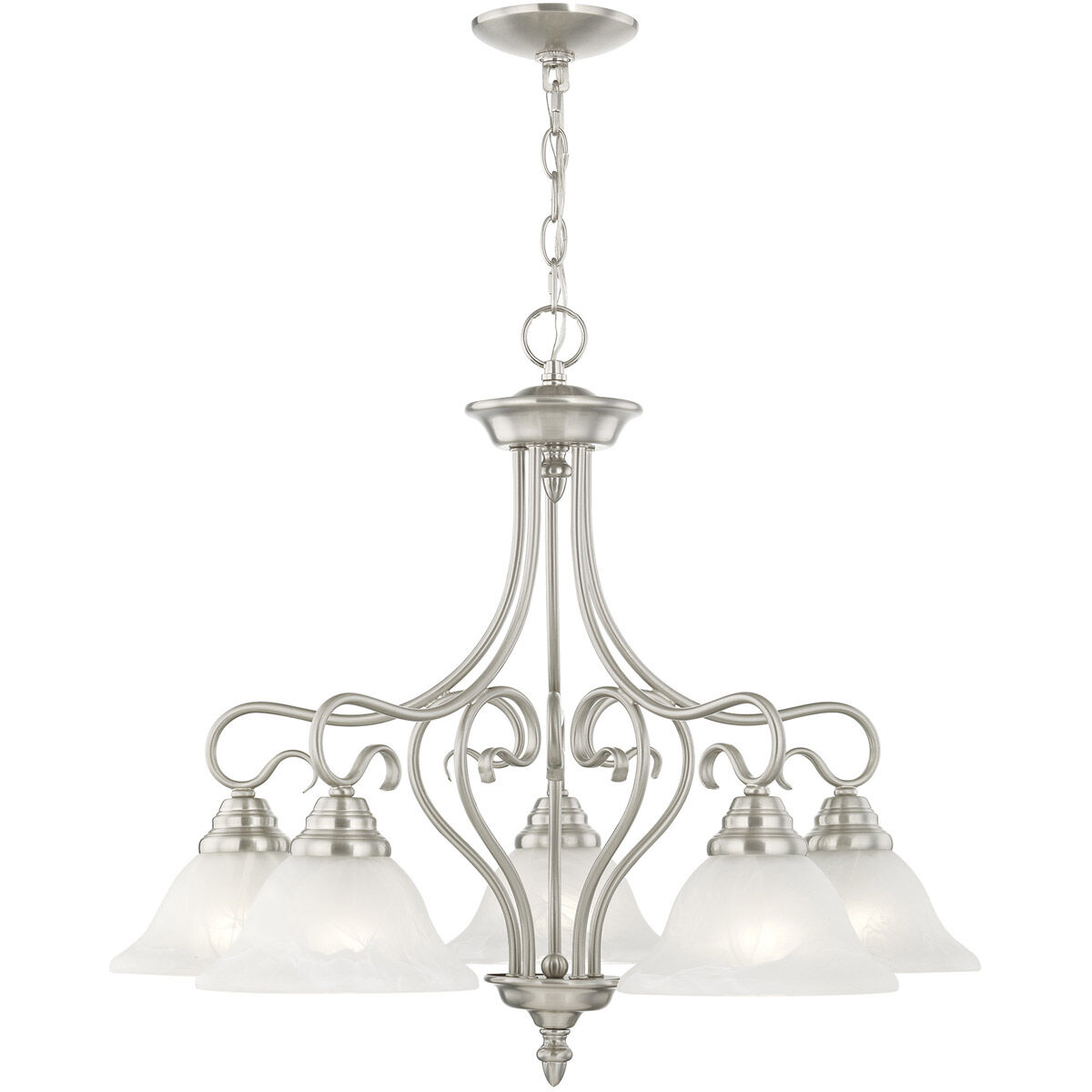 Coronado 5 Light 26 inch Brushed Nickel Chandelier Ceiling Light