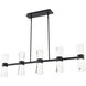 Hourglass Linear Pendant Ceiling Light in 3000K, Black, dweLED