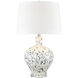 Rueben Crescent 27 inch 150.00 watt White with Clear Table Lamp Portable Light
