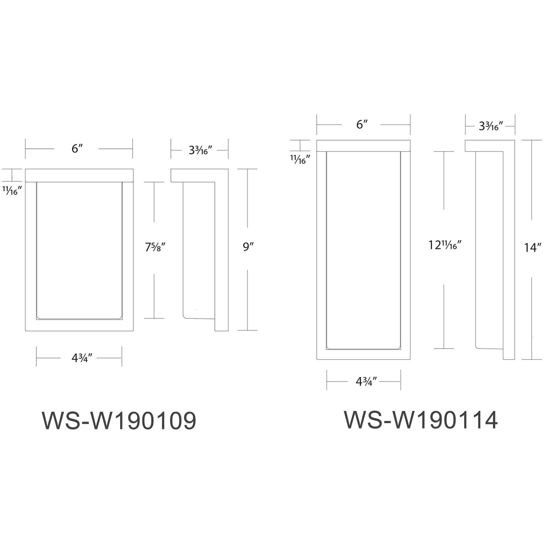 Vega LED 14 inch Black Outdoor Wall Lighting in 2700-3000-3500-4000-5000K, WAC Limited