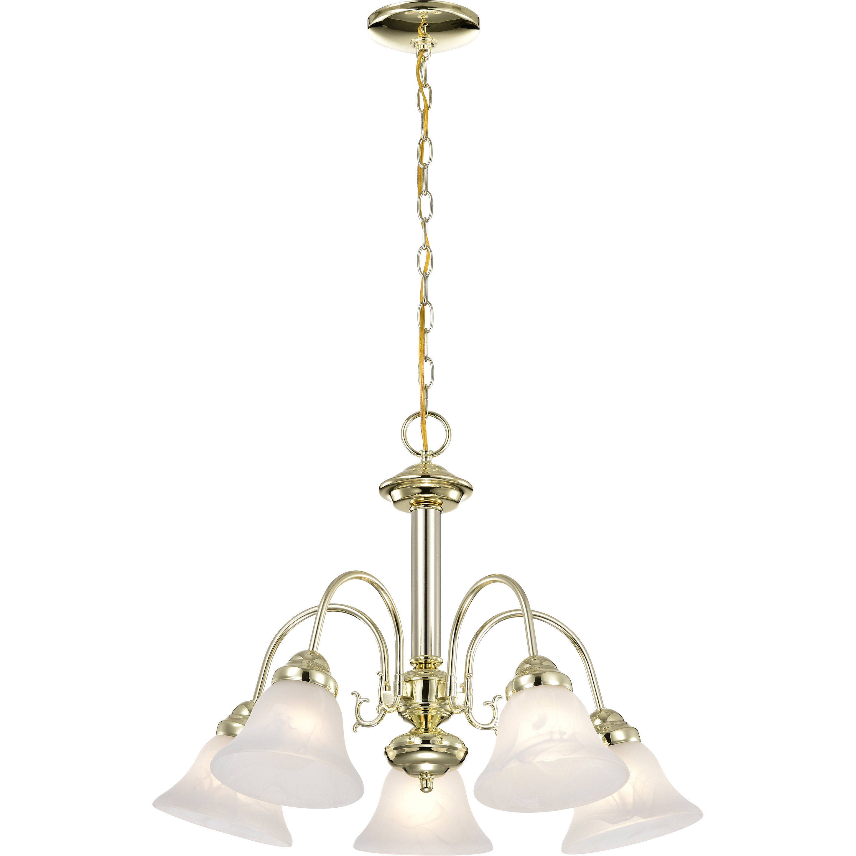 Ballerina 5 Light 24 inch Polished Brass Chandelier Ceiling Light 