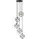Vertical 5 Light 20.5 inch Matte Black and Brushed Nickel Chandelier Ceiling Light