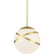 Batignolles By Robin Baron 1 Light 10 inch Spring Gold Leaf Mini Pendant Ceiling Light