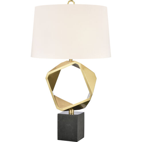 Optical 32 inch 150.00 watt Brass with Black Table Lamp Portable Light