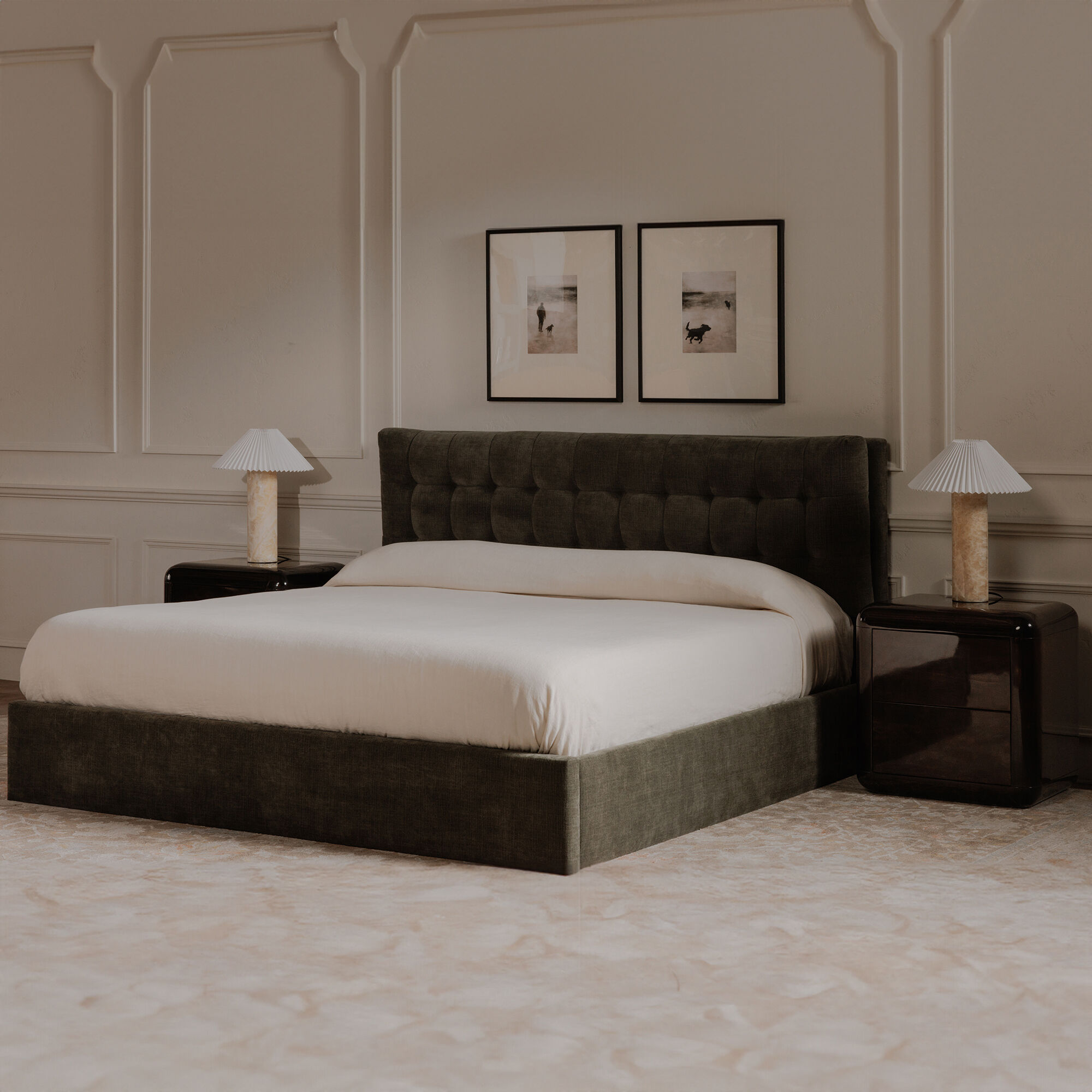 Sebastion Green Storage Bed, King