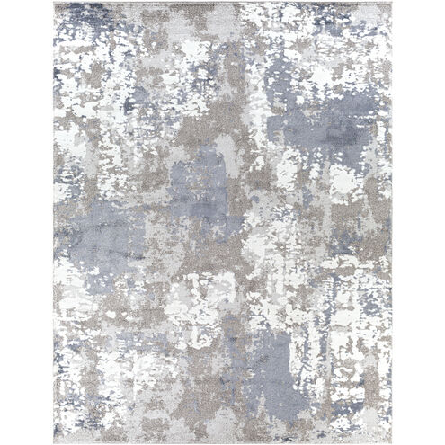 Venice 122.05 X 94.49 inch Denim/Pale Blue/Light Gray/Medium Gray/Ivory Machine Woven Rug in 8 x 10, Rectangle