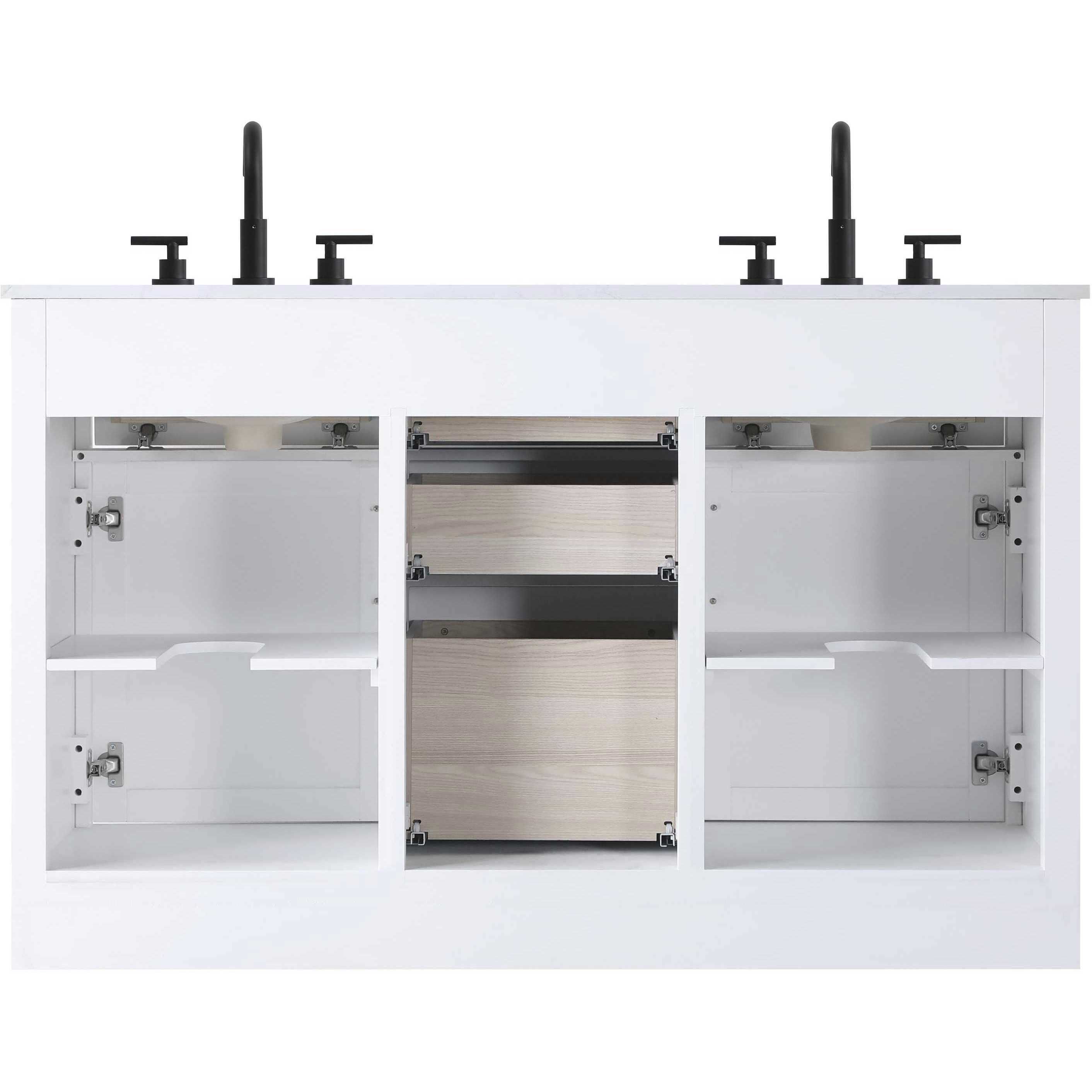 Alden 54 X 35 inch White Bathroom Vanity Cabinet