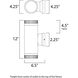 Lightray LED 12 inch Architectural Bronze Outdoor Wall Mount