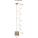 Scarlett 1 Light 8 inch Gold Pendant Ceiling Light