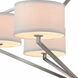 Monaco 6 Light 36 inch Satin Nickel Chandelier Ceiling Light