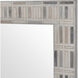 Derse 41.25 X 31.75 inch Ivory with Multicolor and Mirror Wall Mirror