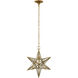 Chapman & Myers Moravian Star 1 Light 18 inch Gilded Iron Star Lantern Pendant Ceiling Light, Medium