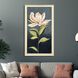 Pink Magnolia Flora Pink and Green and Blue Framed Art