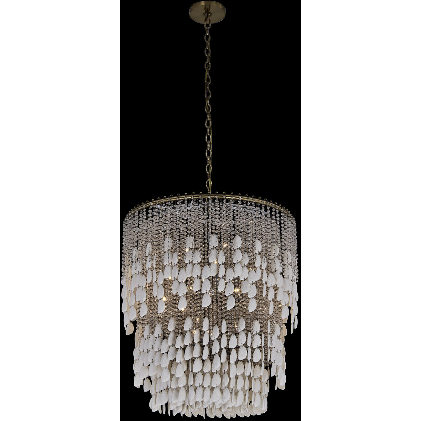 Farfalle 18 Light 28 inch Brushed Champagne Gold Chandelier Ceiling Light