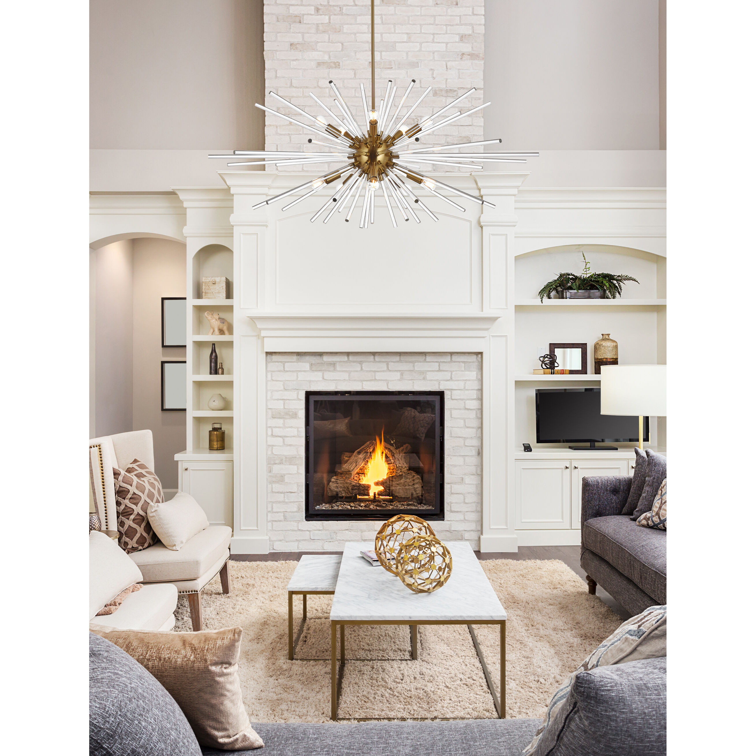 Sienna 10 Light 46 inch Gold Pendant Ceiling Light