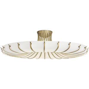 Chambers 10 Light 52 inch Antique Brass Semi Flush Mount Ceiling Light