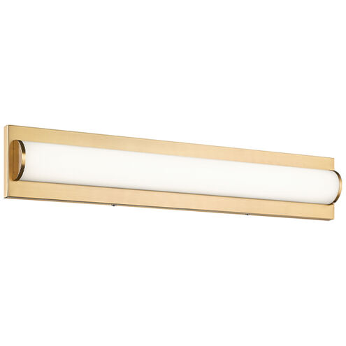 Psyra LED 24 inch Aged Gold Brass Bath Vanity Light Wall Light
