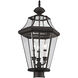 Georgetown 3 Light 23 inch Bronze Outdoor Post Top Lantern
