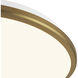 Brook 13.13 inch Brushed Gold Flush Mount Ceiling Light