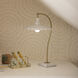 Penelope 24 inch 60 watt Polished Brass and White Table Lamp Portable Light