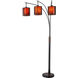 Layers 86 inch 60 watt Charcoal Gray and Gunmetal Arc Floor Lamp Portable Light