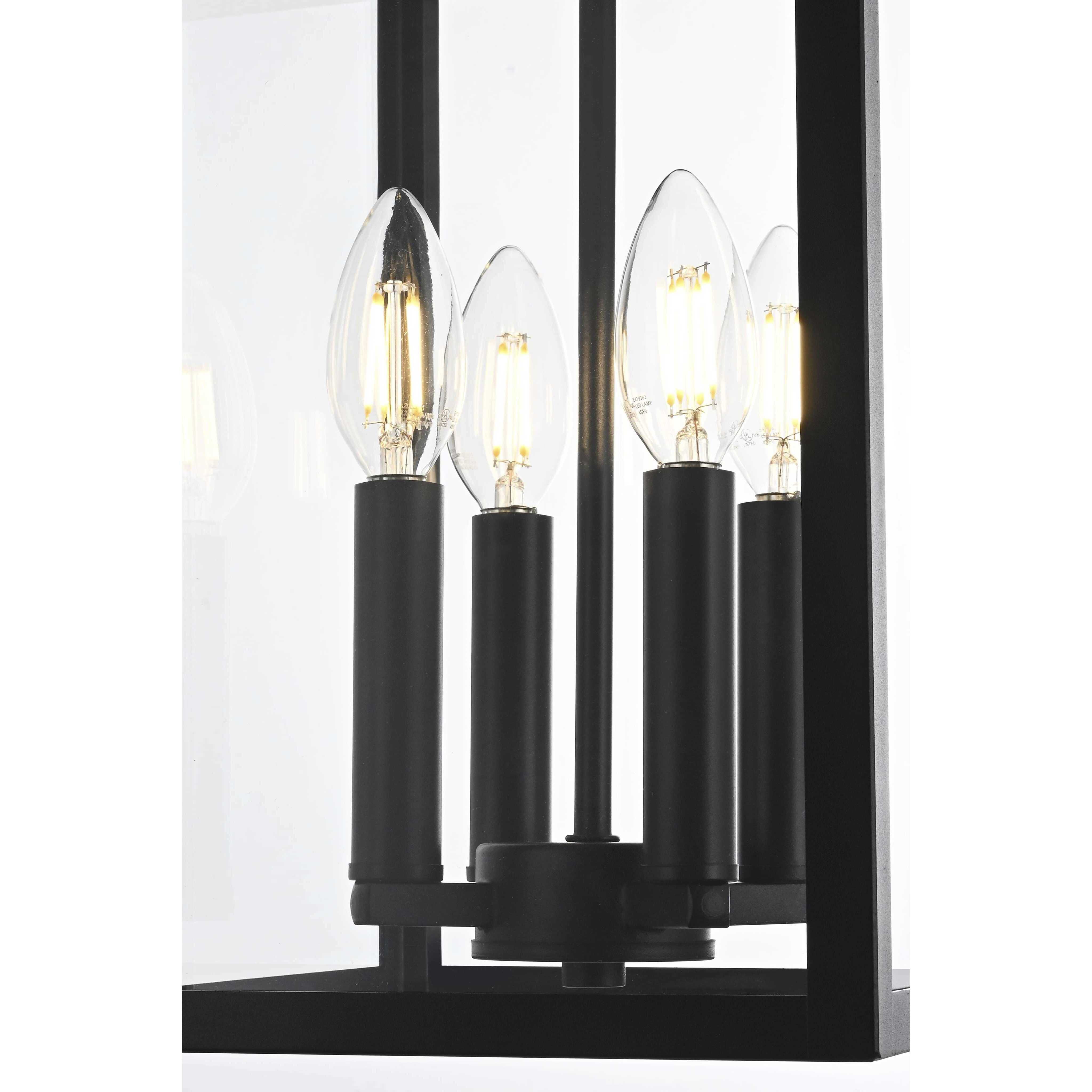 Sheridan 4 Light 9 inch Black Outdoor Pendant