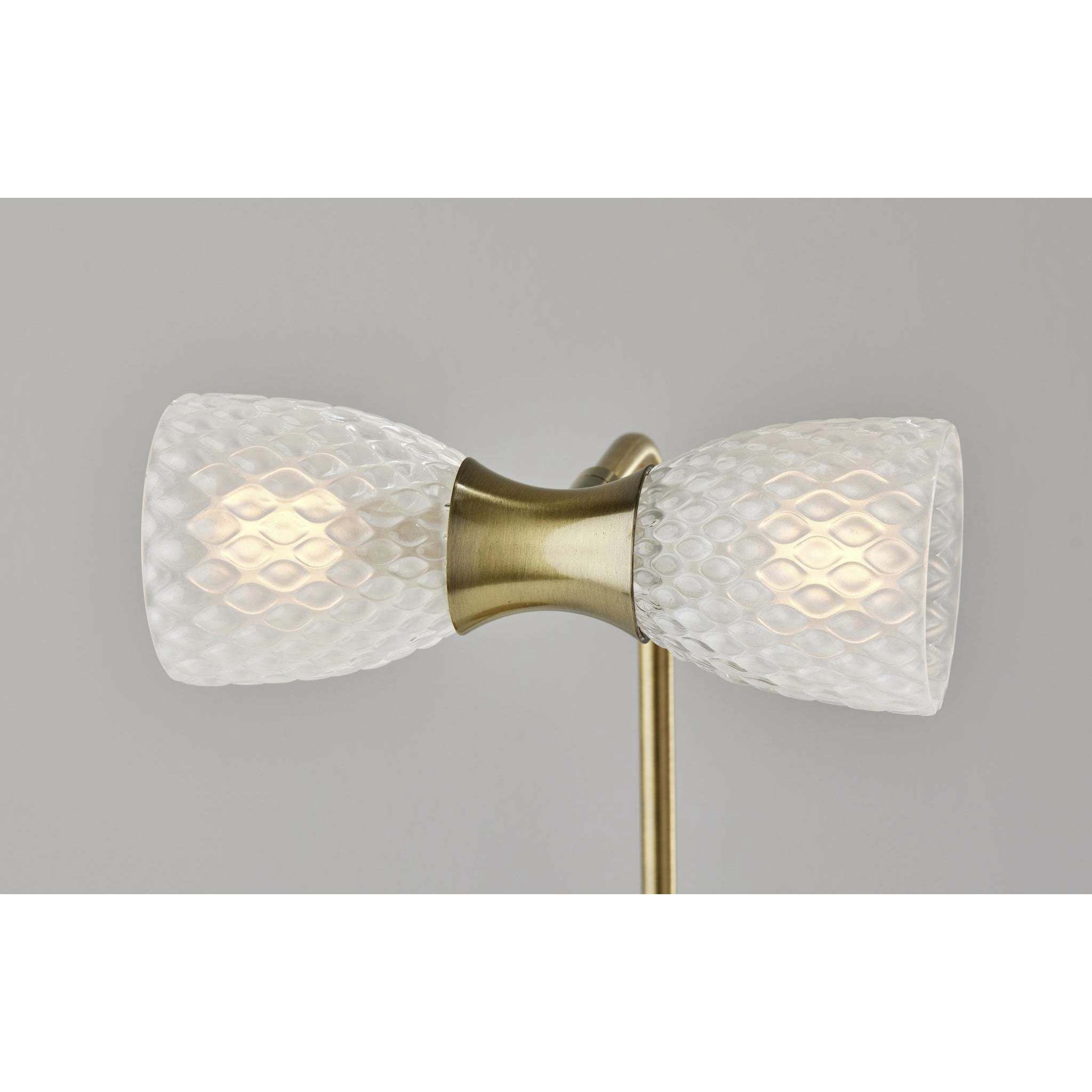 Nina 21 inch 3.00 watt Antique Brass Desk Lamp Portable Light