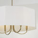 Adrian 4 Light 29.5 inch Aged Brass Chandelier Ceiling Light
