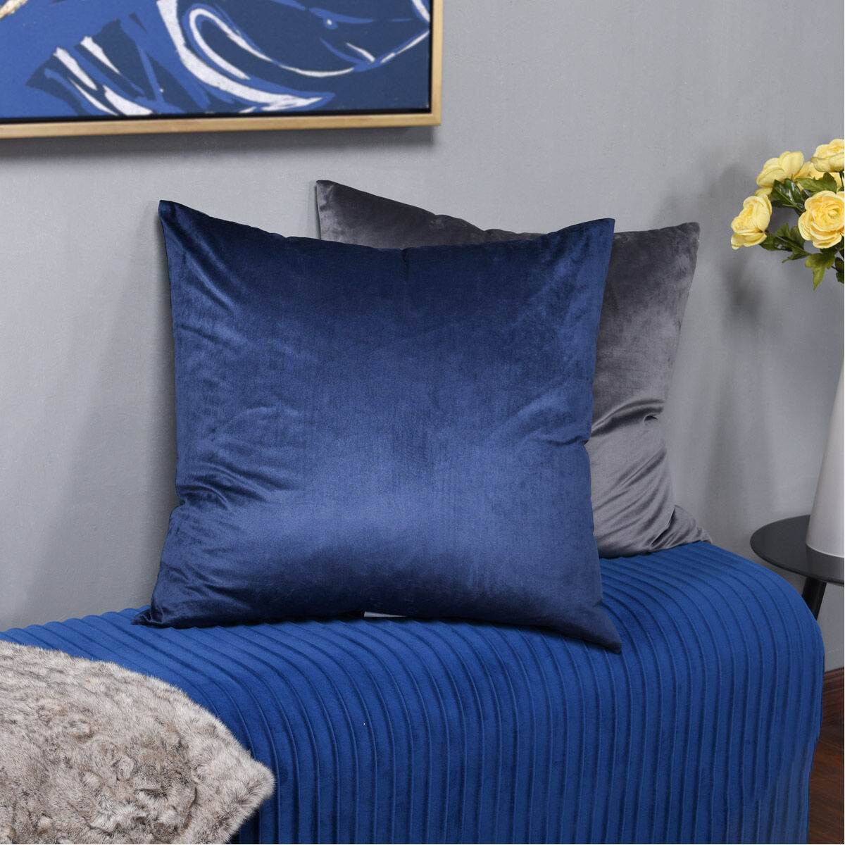 Dann Foley 24 inch Dark Navy Decorative Pillow