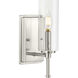 Elara 1 Light 5 inch Brushed Nickel Bath Vanity Wall Light