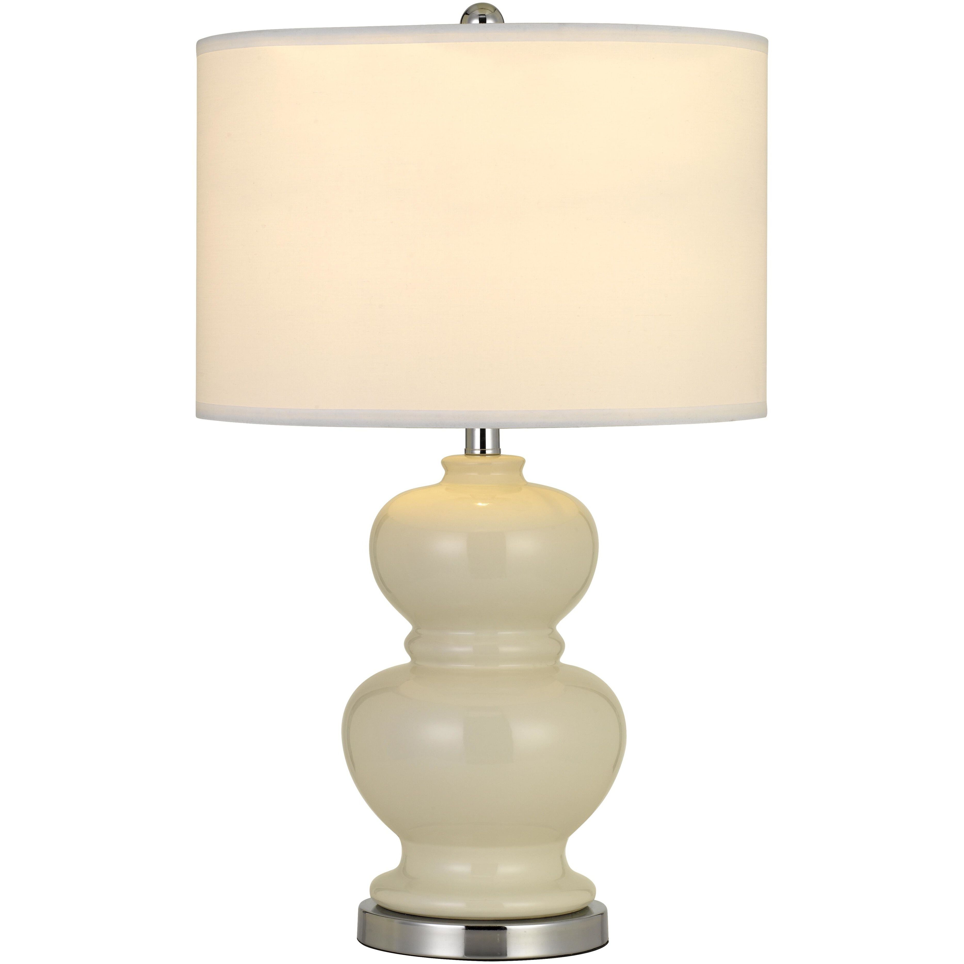 Bergamo 27 inch 150 watt Ivory White Table Lamp Portable Light