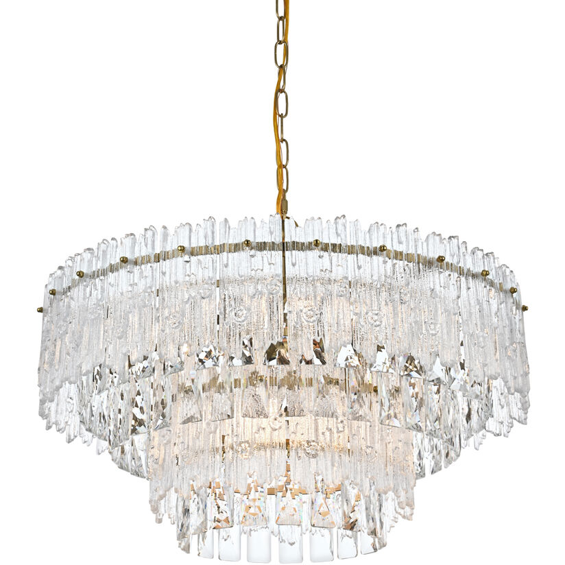 Emilia 6 Light 21 inch Satin Gold Pendant Ceiling Light