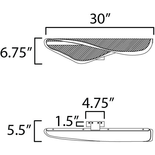 Manta Wall Sconce Wall Light in Polished Chrome