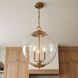 Modern 3 Light 13.75 inch Natural Brass Pendant Ceiling Light