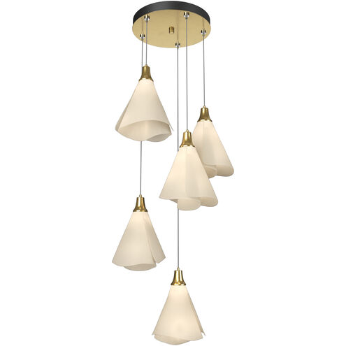 Mobius 5 Light 17.3 inch Modern Brass Pendant Ceiling Light