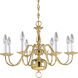 Cassius 8 Light 26 inch Polished Brass Chandelier Ceiling Light