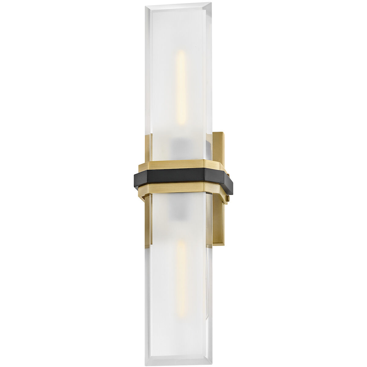 Kipton 2 Light 5.5 inch Heritage Brass with Black Bath Light Wall Light