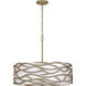Branch Reality 6 Light 28 inch Textured Ashen Gold Pendant Ceiling Light