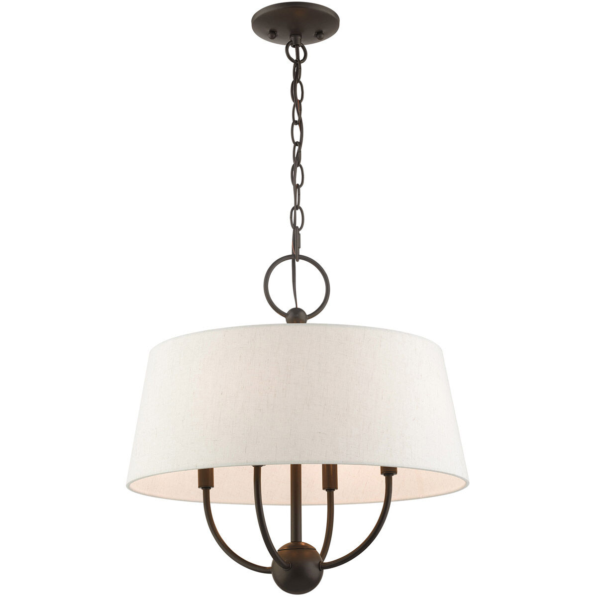 Cartwright 4 Light 18 inch English Bronze Pendant Chandelier Ceiling Light