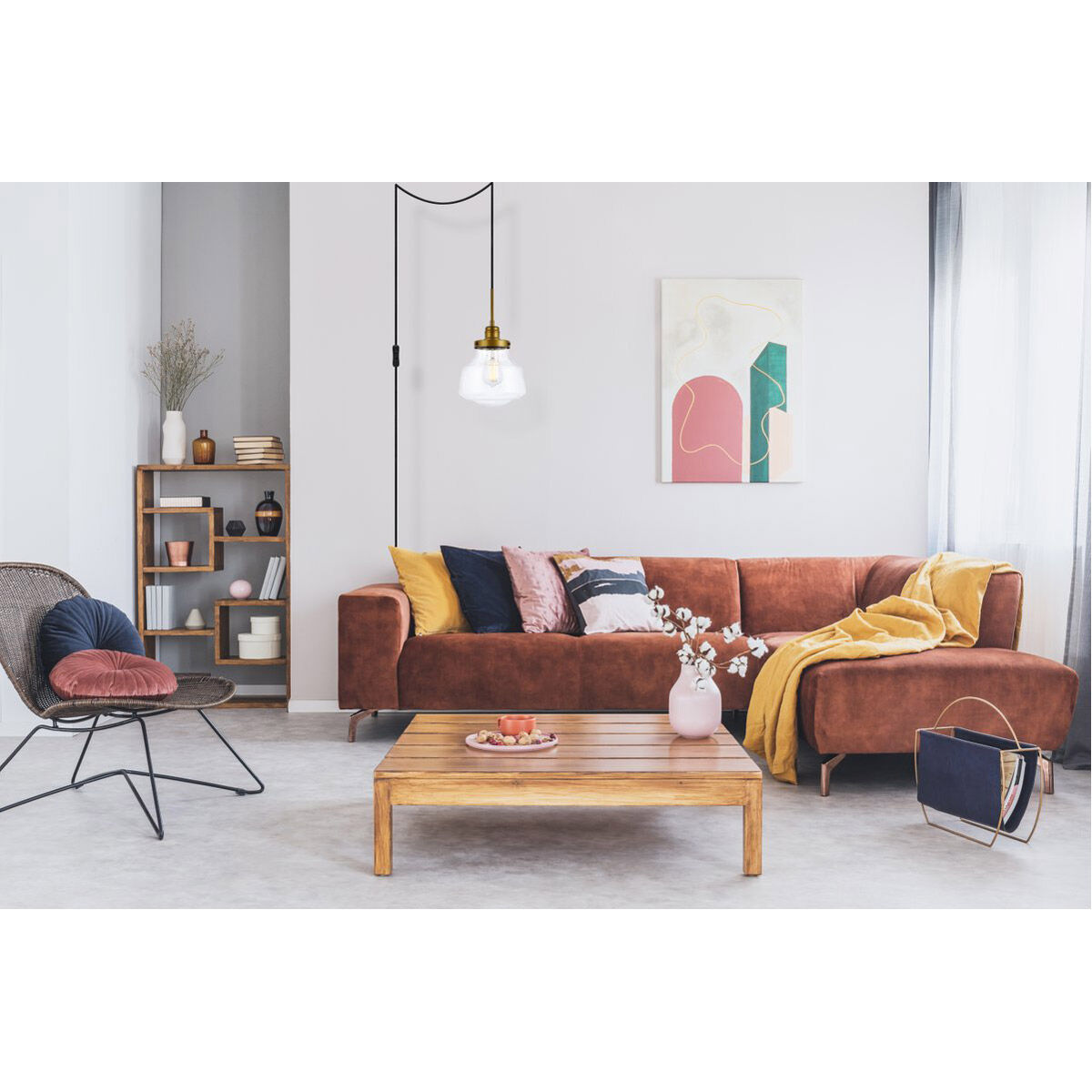 Lye 1 Light 8 inch Brass Pendant Ceiling Light