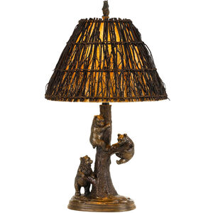 Bear 30 inch 150 watt Cast Bronze Table Lamp Portable Light