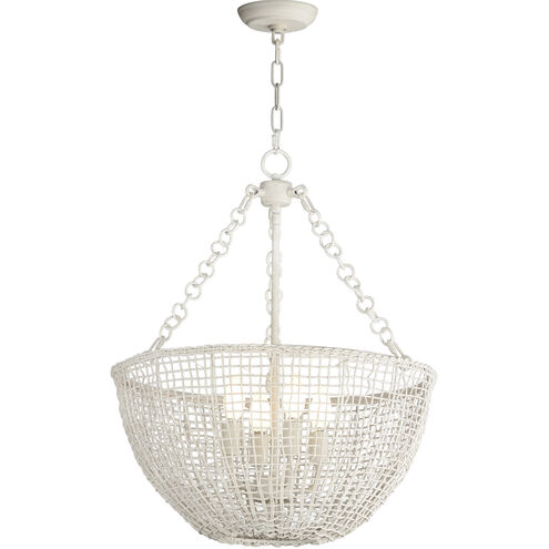 Cestino 4 Light 21 inch Weathered White Invert Bowl Pendant Ceiling Light