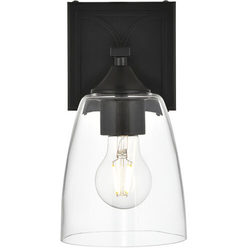 Harris 1 Light 5 inch Black Bath Sconce Wall Light