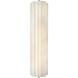 Chapman & Myers Madden LED 4.25 inch Alabaster and Antique-Burnished Brass ADA Fluted Linear Sconce Wall Light