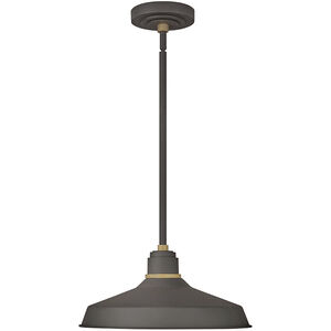 Foundry Classic LED 16 inch Museum Bronze with Brass Outdoor Pendant Barn Light