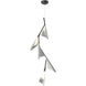 Plume LED 15.1 inch Black and Vintage Platinum Pendant Ceiling Light in Black/Vintage Platinum